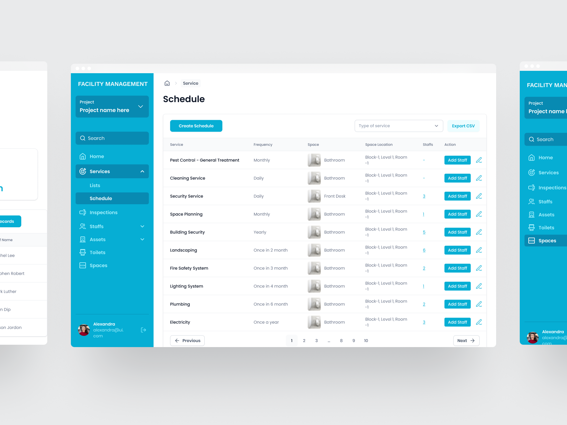 Comprehensive scheduling dashboard by Afnan on Dribbble