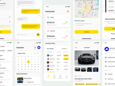 RentQu Seller - Car Rental UI Kit App app branding car design featured figma like mobile premium uikit rent rentcar trending ui ui8 uikit