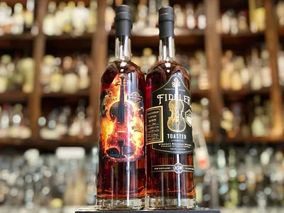 Toasted Fiddler Whiskey Club Label bourbon label single barrel whiskey