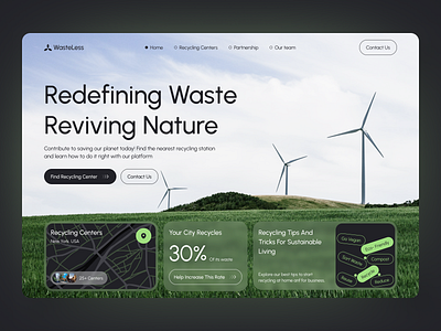 Waste Recycling Platform design eco recycling sustainability ui ux web