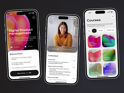 E-Learning App app app design app interfaces best app design best ui design home screen learning app mobile mobile app design mobile app ui mobile ui mobile ui design mobile ux modern app ui modern ui ui ui design ui ux design ux