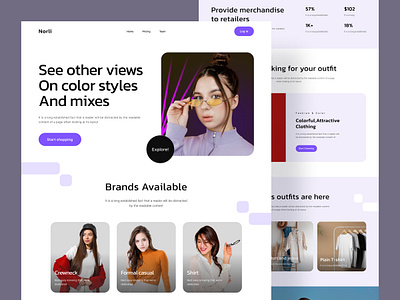 Norli - Fashion Ecommerce website buy clothes clothing e commarce ecom fashion fashion brand fashion store landing page shooping shop startup supitar ui ux website