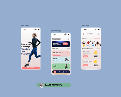 FITNESS CHALLENGE APP branding modern design ui