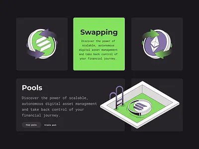 Financial Swapping Illustration 💳 2d 2d illustration art artwork banking bitcoin character character art coin coin illustration creative agency crypto crypto illustration cryptocurrency design finance illustration fintech illustration pool website illustration