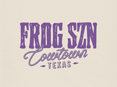 TCU x Local Revere "Frog SZN" T-Shirt branding college creative dallas design football fort worth frog graphic design horse illustration logo logo design merch purple shirt graphics tshirt typography vector western