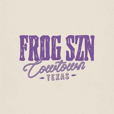 TCU x Local Revere "Frog SZN" T-Shirt branding college creative dallas design football fort worth frog graphic design horse illustration logo logo design merch purple shirt graphics tshirt typography vector western