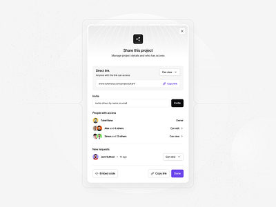 SaaS - Share File digital product edit access file sharing give access invite people invite user product saas share share documents share file share project share with friends ui user access user research ux view access