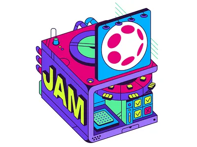 Polkadot JAM design device illustration illustrator polkadot tech vector