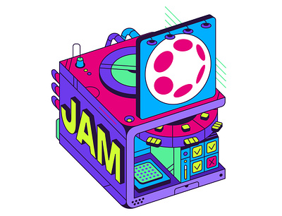 Polkadot JAM design device illustration illustrator polkadot tech vector