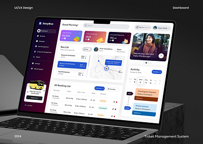 Ticket Management System Dashboard UI Design admin panel bus ticket booking bus ticketing system dashboard dashboard design dashboard ui dashboard ui design figma ticket ticket booking ticket management ticketing system ui design uiux