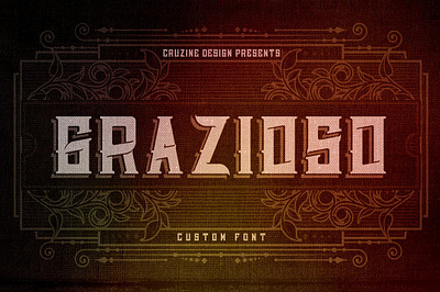 Grazioso Font antique caps classic display elegant font grazioso font headline retro serif shadow sharp signage slab typeface vintage western