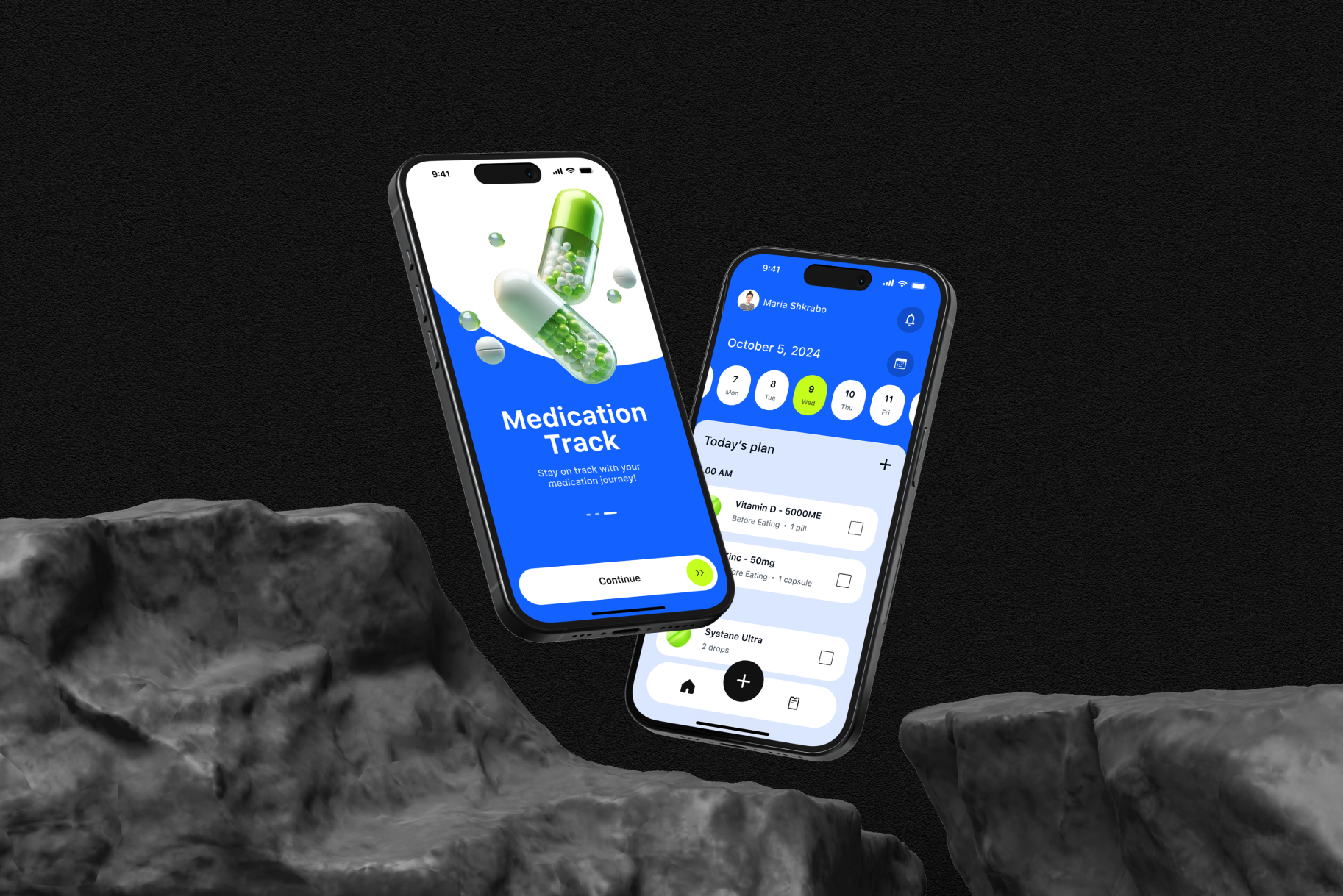 Medication Reminder Mobile IOS App 3d android app design calendar dashboard health healthcare interface ios medication medicine mobile app mobile ui mvp pharmacy pills reminder trend ui ux