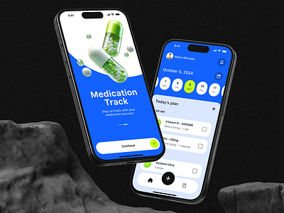 Medication Reminder Mobile IOS App 3d android app design calendar dashboard health healthcare interface ios medication medicine mobile app mobile ui mvp pharmacy pills reminder trend ui ux
