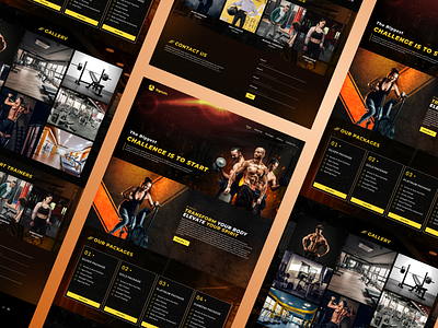 Gym web branding design graphic design illustration landingpage logo portfolio ui uiux website