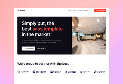 Klovax Saas Template creative website creativedesign framer saas template ui design website