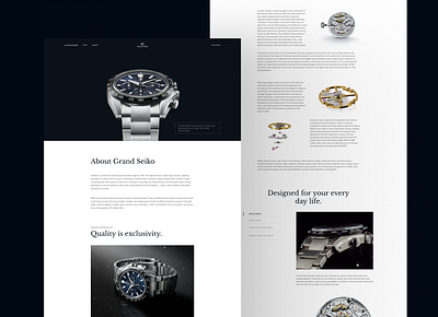 Single-Column Layout Watch Website digitalluxury