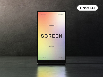 Vertical Glowing Screen Mockup ad advertising advertising mockup banner digital download free freebie glow glowing indoor lcd led mockup pixelbuddha psd screen signboard template vertical