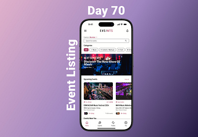 Day #070 Prompt: Event Listing #DailyUI #UIdesign ui