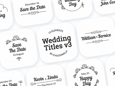 Wedding Titles v3 (AE Template) aftereffects design love married motiondesign motiongraphics romantic savethedate titles wedding