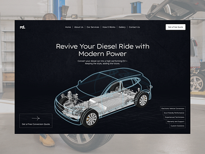 EV Conversions Company Website Design branding business owners business problem solution dailyui electric vehicle ev car landingpage marketing agency modern design old car to ev car conversion pixavail studio ui design ux design web design web design agency web development agency