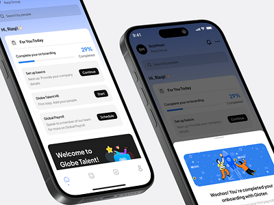 Global Talent - HR Management Mobile Apps app design hr illustrator management mockups ui