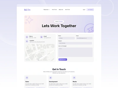 Get in touch - page design ai branding contact form contact page creative design get in touch illustration innerpage landinpage minimal product saas ui ux web website