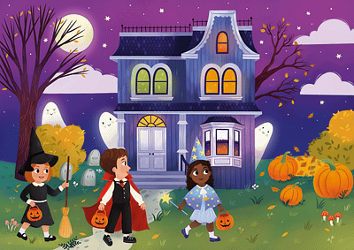 Halloween night book illustration character children children book illustration childrensbook halloween kidlitart picture book