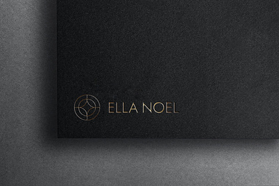 ELLA NOEL LOGO DESIGN golden logo logo design luxurious luxury mark minimal round symbol