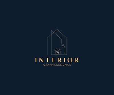 INTERIOR LOGO DESIGN architecture logo con construction logo illustration interior interior logo logo logo design property logo real estate real estate logo realtor logo