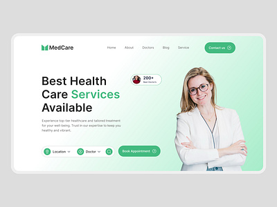 Doctor Appointment Landing Page appointment doctor landing page ui uiux