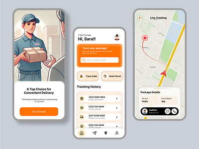 Parcel Delivery Mobile App ui