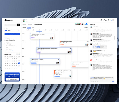 Ascent Task- Team Project Management SaaS Platform button clean dashboard design figma icon interface design kanban logo management minimal project saas sidebar system timeline ui uiux ux website