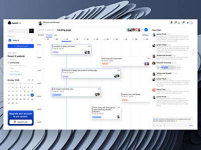 Ascent Task- Team Project Management SaaS Platform button clean dashboard design figma icon interface design kanban logo management minimal project saas sidebar system timeline ui uiux ux website