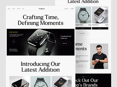 E-commerce Watch Shop Website accessories clock ecommerce ecommerce web ecommerce website design homepage landing page online store online watch shop website online watch store shop store ui ux watch shop ui design watch web watch website watch website design watches web design