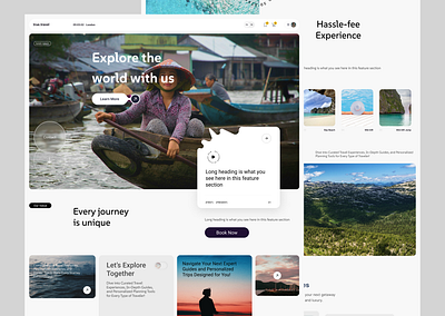 Travel Landing Page | Website Design booking figma landing page tourism travel ui uxdesign web design