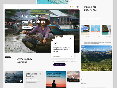 Travel Landing Page | Website Design booking figma landing page tourism travel ui uxdesign web design