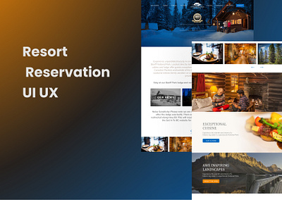 Resort Reservation UI UX branding landing page resort ui web design website