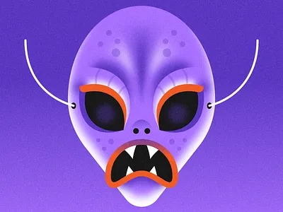 Halloween Alien Mask alien autumn character design fall halloween holiday horror illustration monster october trick or treat