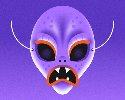 Halloween Alien Mask alien autumn character design fall halloween holiday horror illustration monster october trick or treat