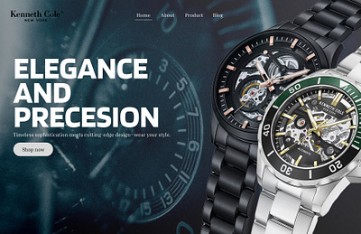 Kenneth Cole Watch Landing Page branding graphic design kenneth cole landing page ui watch