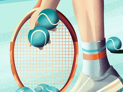 Off the court 🎾 colorful design girl illustration sport sport illustration tennis vector vector art