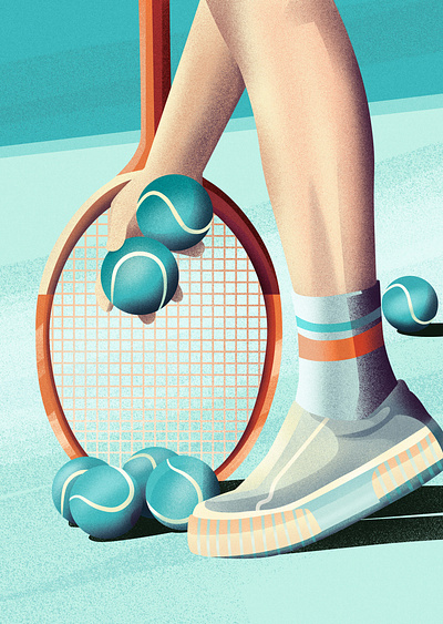 Off the court 🎾 colorful design girl illustration sport sport illustration tennis vector vector art