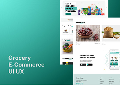 Grocery E-commerce Web Design branding e commerce e commerce ecommerce landingpage ui webdesign website