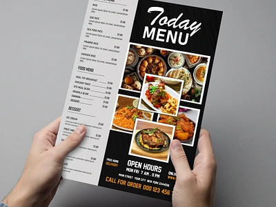 Restaurants menu Flyer branding flyer flyer design food flyer food menu graphic design restaurants menu flyer