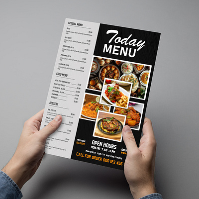 Restaurants menu Flyer branding flyer flyer design food flyer food menu graphic design restaurants menu flyer