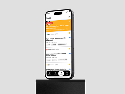 FlexiWork - Freelance Marketplace Mobile [Saved, Proposal, Chat] app clean clean design design freelance freelance app freelance platform job job app mobile mobile design ui ui design uiux ux work work app