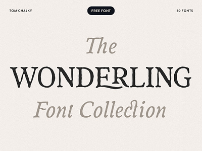 The Wonderling Font Pack branding design font font design fonts free free font free fonts handlettering lettering serif type typography