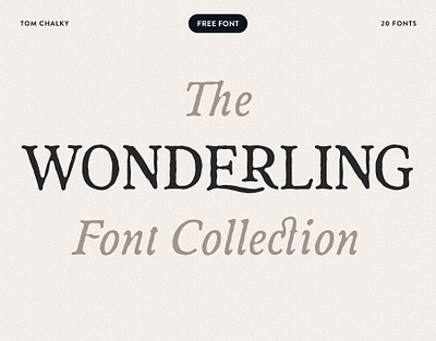 The Wonderling Font Pack branding design font font design fonts free free font free fonts handlettering lettering serif type typography