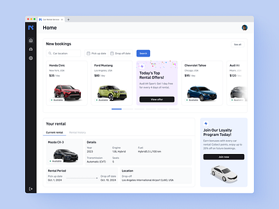 Car Rental web app auto car car rental app cars concept interface platform rantal service ui uiux ux uxui web web app