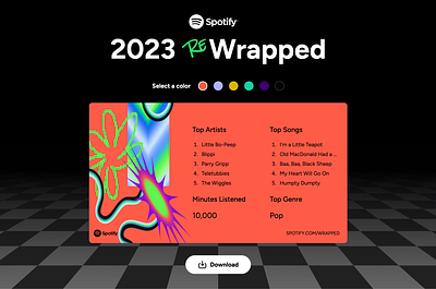 2024 Spotify ReWrapped ui